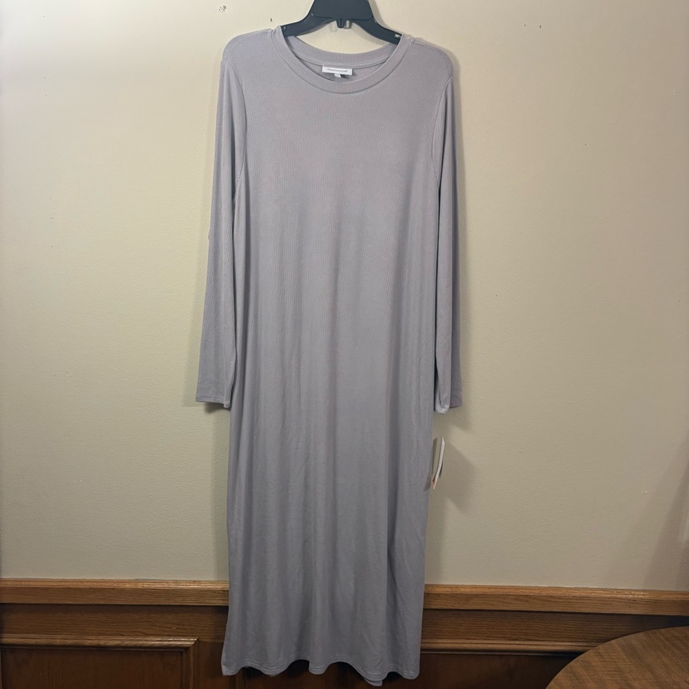 Motherhood maxi knit dress XL opal fitted staple minimalist maternity NWT cl